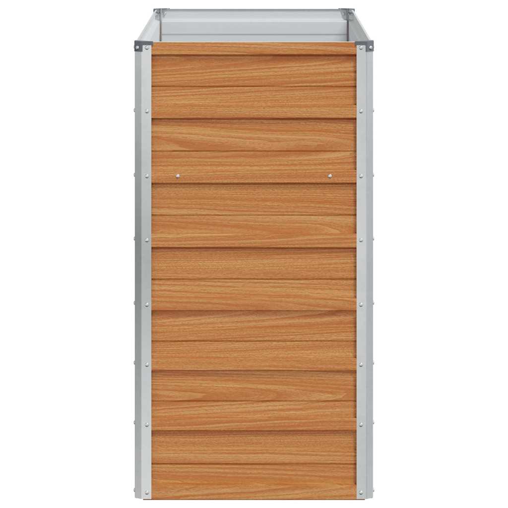 Høybed Lys Brun 100 x 40 x 77 cm Galvanisert Stål