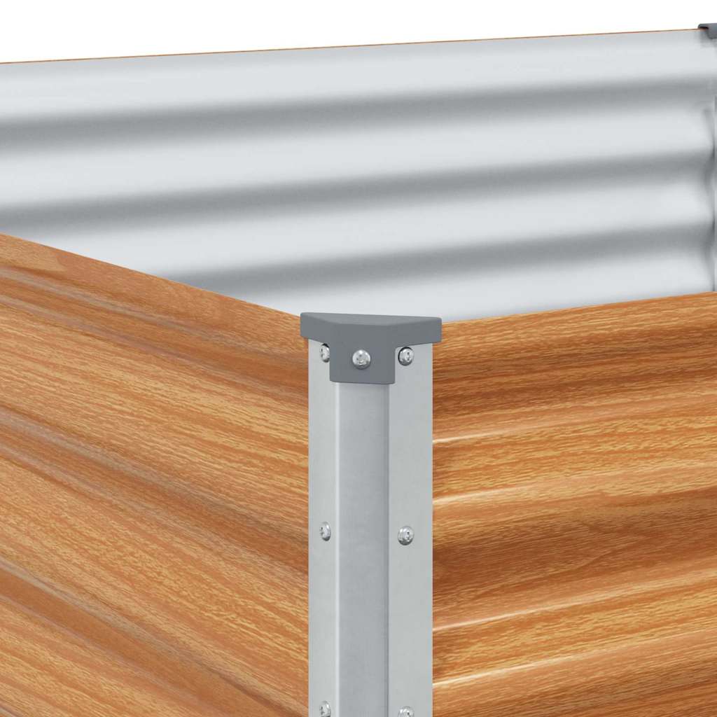 Høybed Lys Brun 390 x 100 x 68 cm Galvanisert Stål