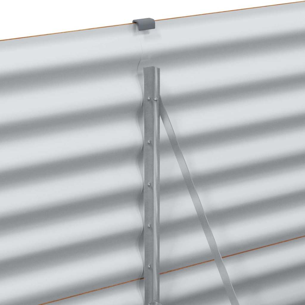 Høybed Lys Brun 290 x 50 x 68 cm Galvanisert Stål