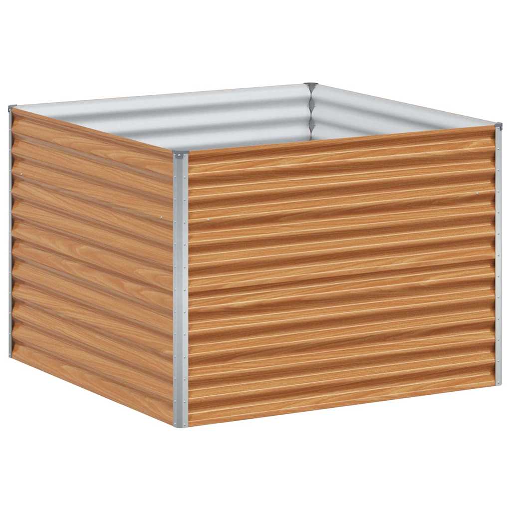 Høybed Lys Brun 98 x 100 x 68 cm Galvanisert Stål