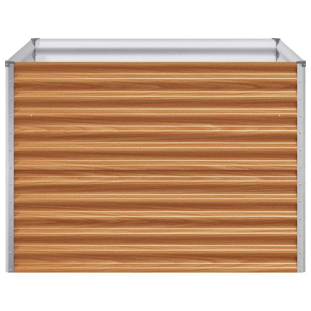 Høybed Lys Brun 98 x 100 x 68 cm Galvanisert Stål