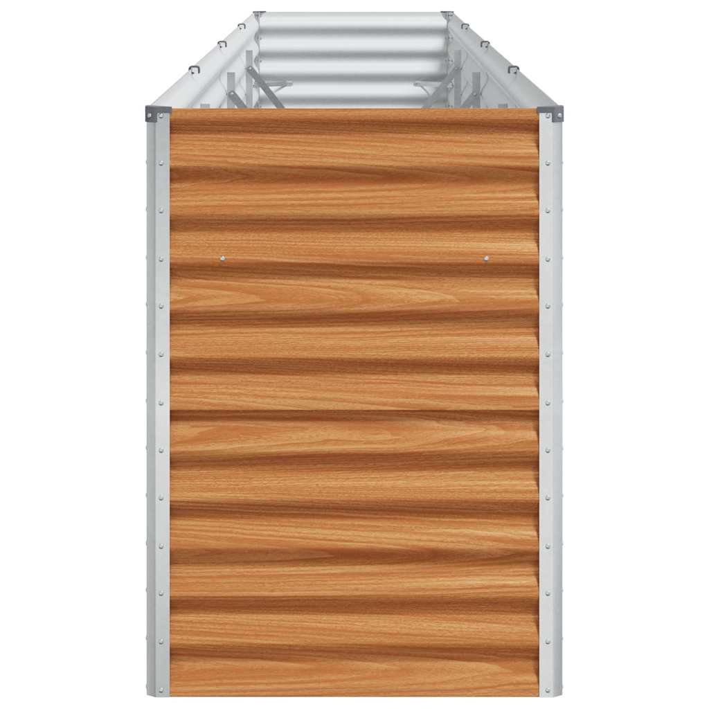 Høybed Lys Brun 390 x 50 x 68 cm Galvanisert Stål