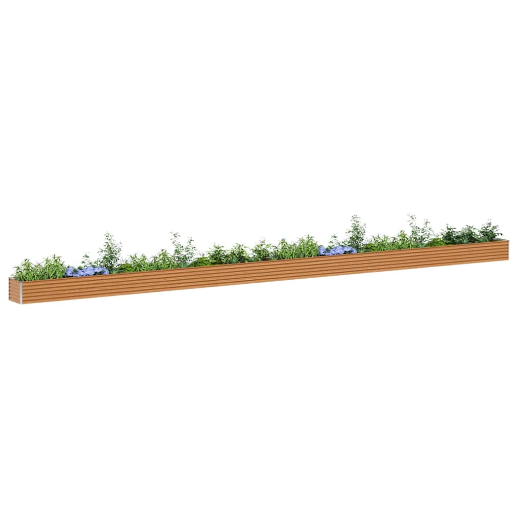 Høybed Lys Brun 970 x 50 x 36 cm Galvanisert Stål