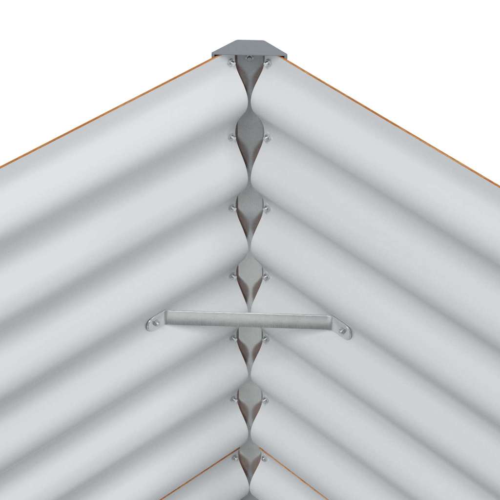 Høybed Lys Brun 290 x 100 x 68 cm Galvanisert Stål