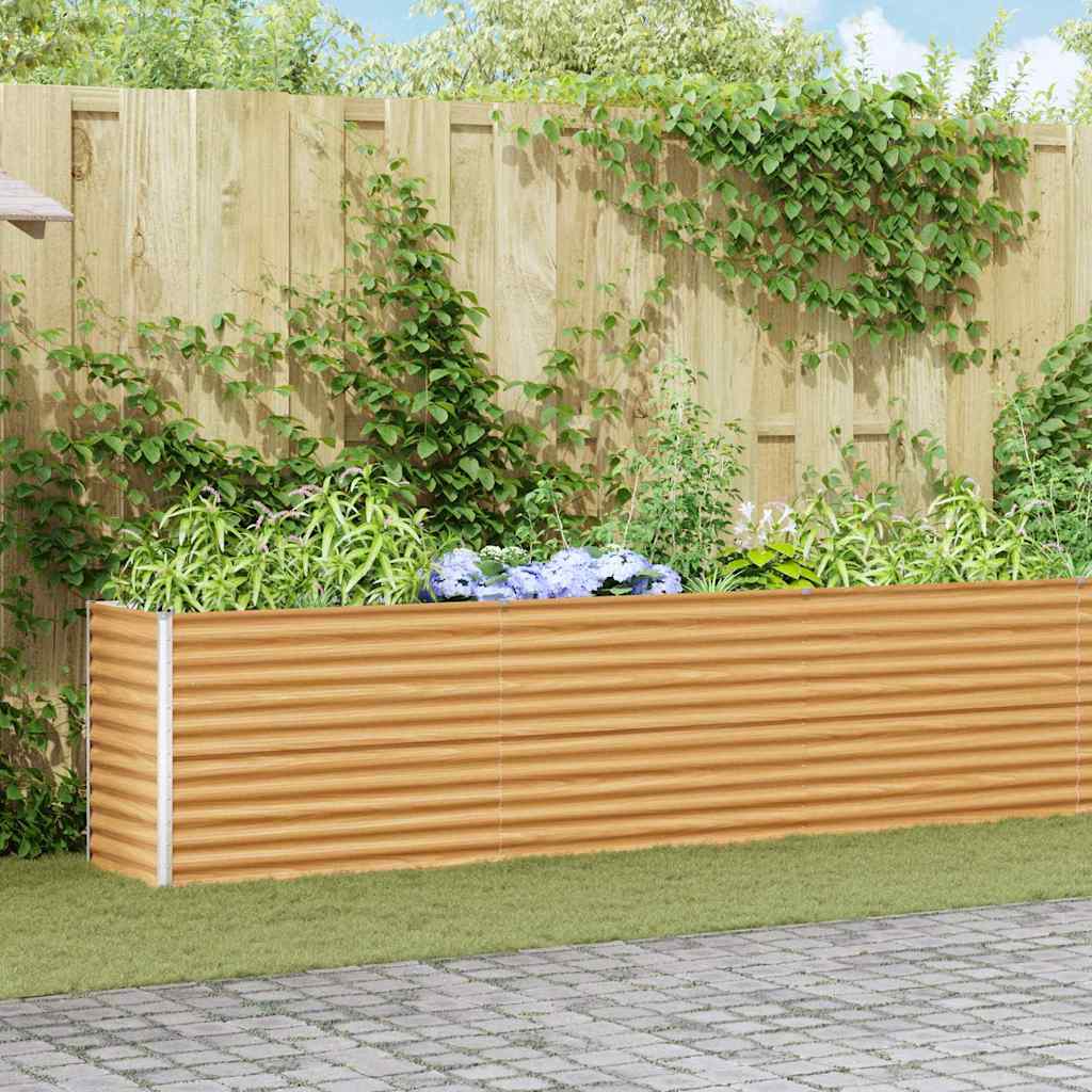 Høybed Lys Brun 485 x 50 x 68 cm Galvanisert Stål