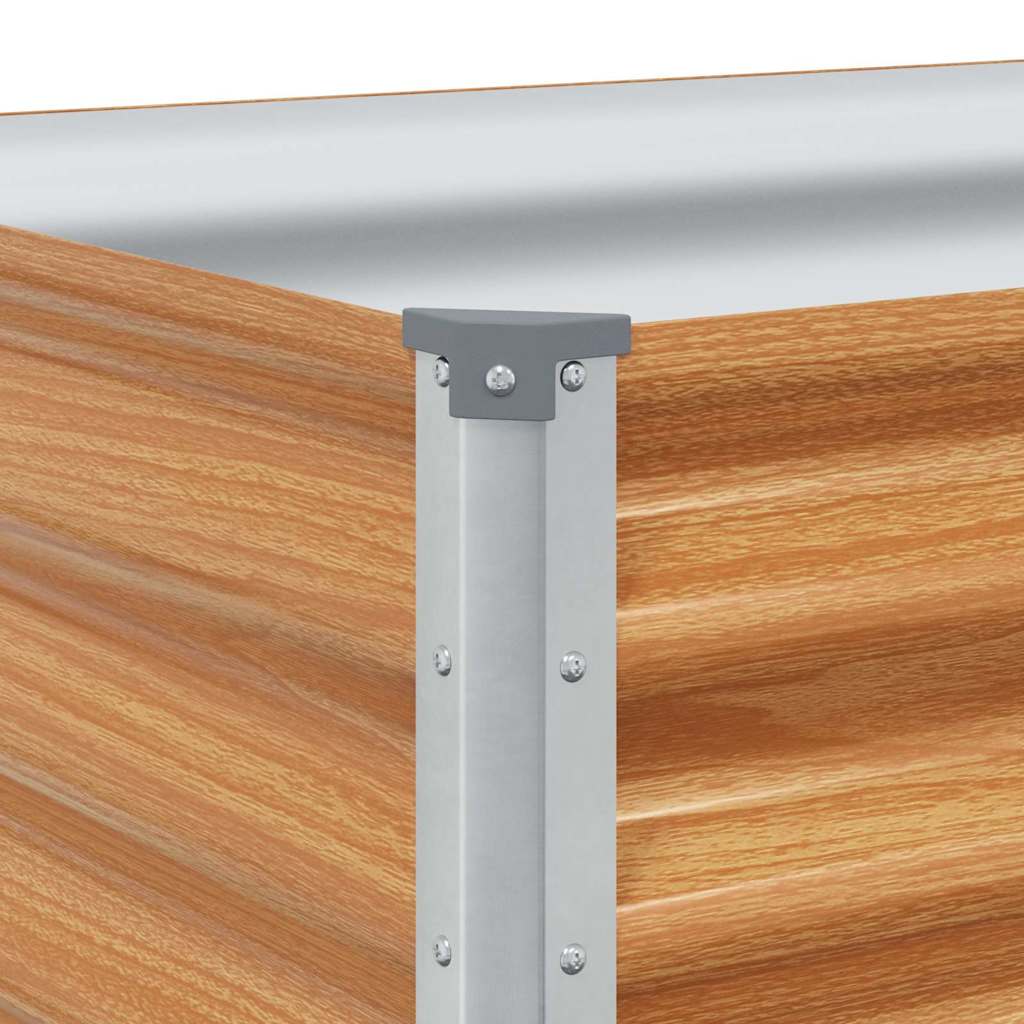 Høybed Lys Brun 290 x 50 x 36 cm Galvanisert Stål