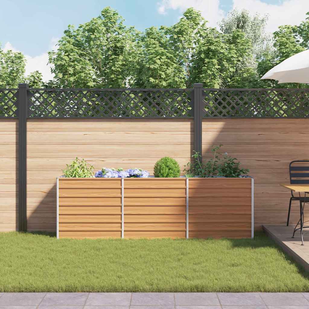 Høybed Lys Brun 240 x 40 x 77 cm Galvanisert Stål