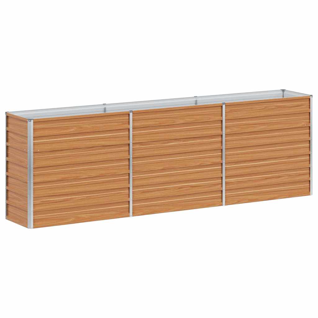 Høybed Lys Brun 240 x 40 x 77 cm Galvanisert Stål