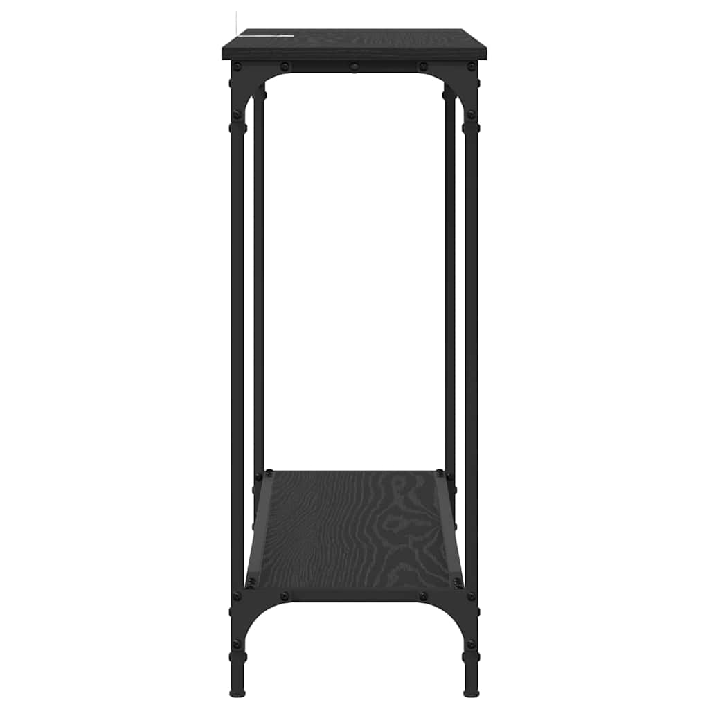 Konsollbord Svart eik 101 x 30.5 x 75 cm Konstruert tre
