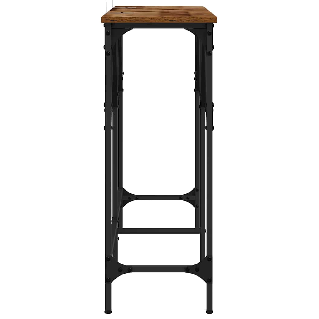 Konsollbord Gammelt tre 140 x 29 x 75 cm Konstruert tre