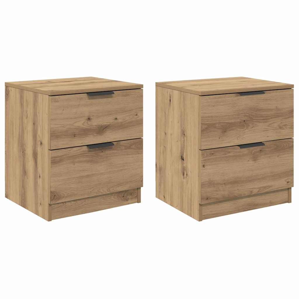 Nattbordskap 2 pcs artisan eik 45 x 39 x 50 cm Konstruert tre