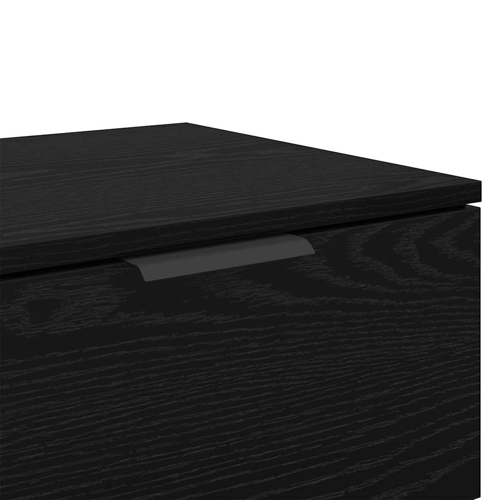 Nattbordskap 2 pcs Svart eik 45 x 39 x 50 cm Konstruert tre