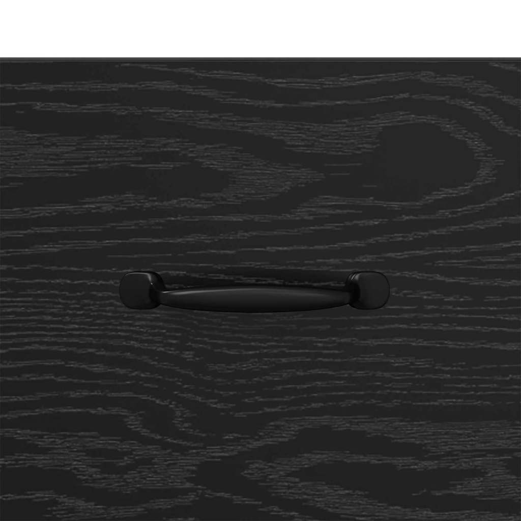 Nattbordskap med skuff Svart eik 40 x 40 x 66 cm Konstruert tre