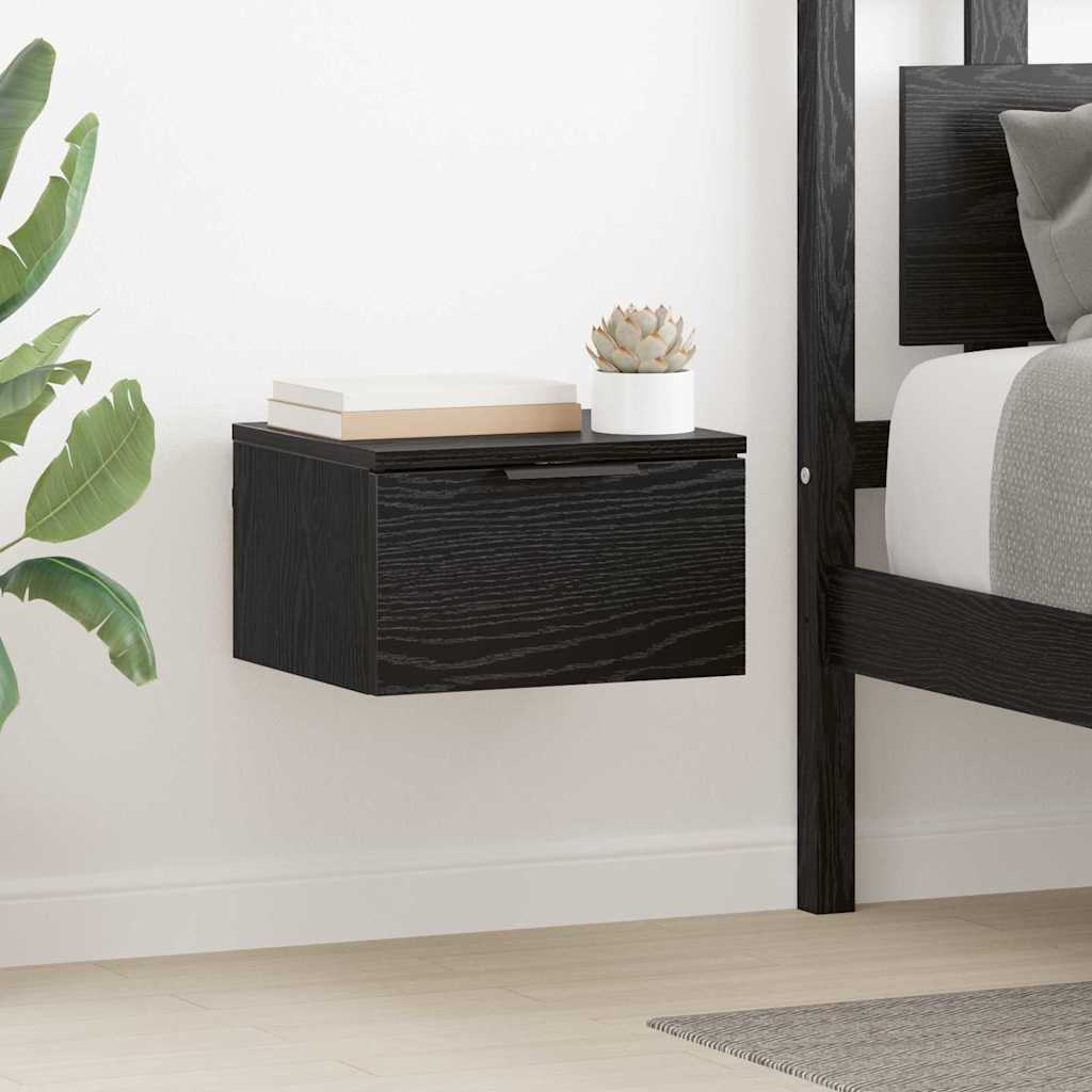 Nattbordskap 2 pcs Svart eik 34 x 30 x 20 cm Konstruert tre