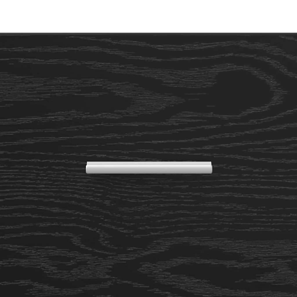 Nattbordskap med skuff Svart eik 40 x 40 x 63 cm Konstruert tre