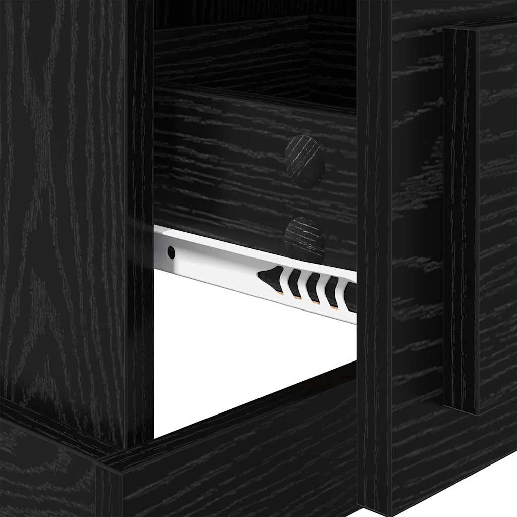 Nattbordskap Svart Eik 39 x 39 x 67,5 cm Konstruert tre