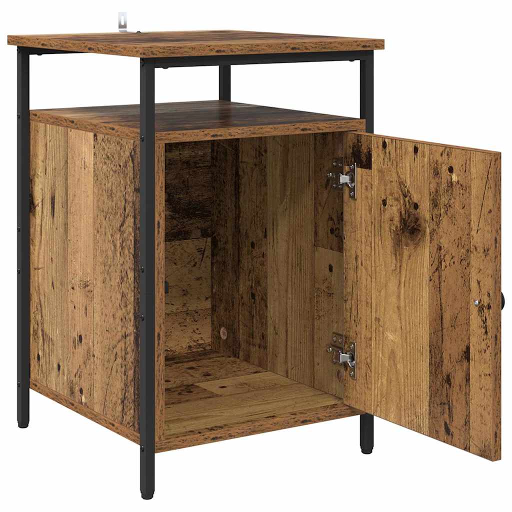 Nattbordskap 2 pcs Gammelt tre 40 x 42 x 60cm Konstruert tre