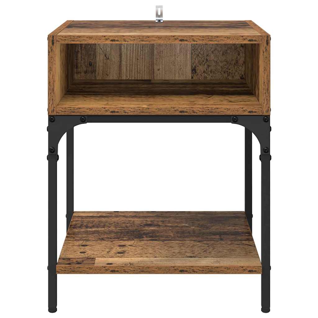 Nattbord Gammelt tre 40 x 40 x 50 cm Konstruert tre