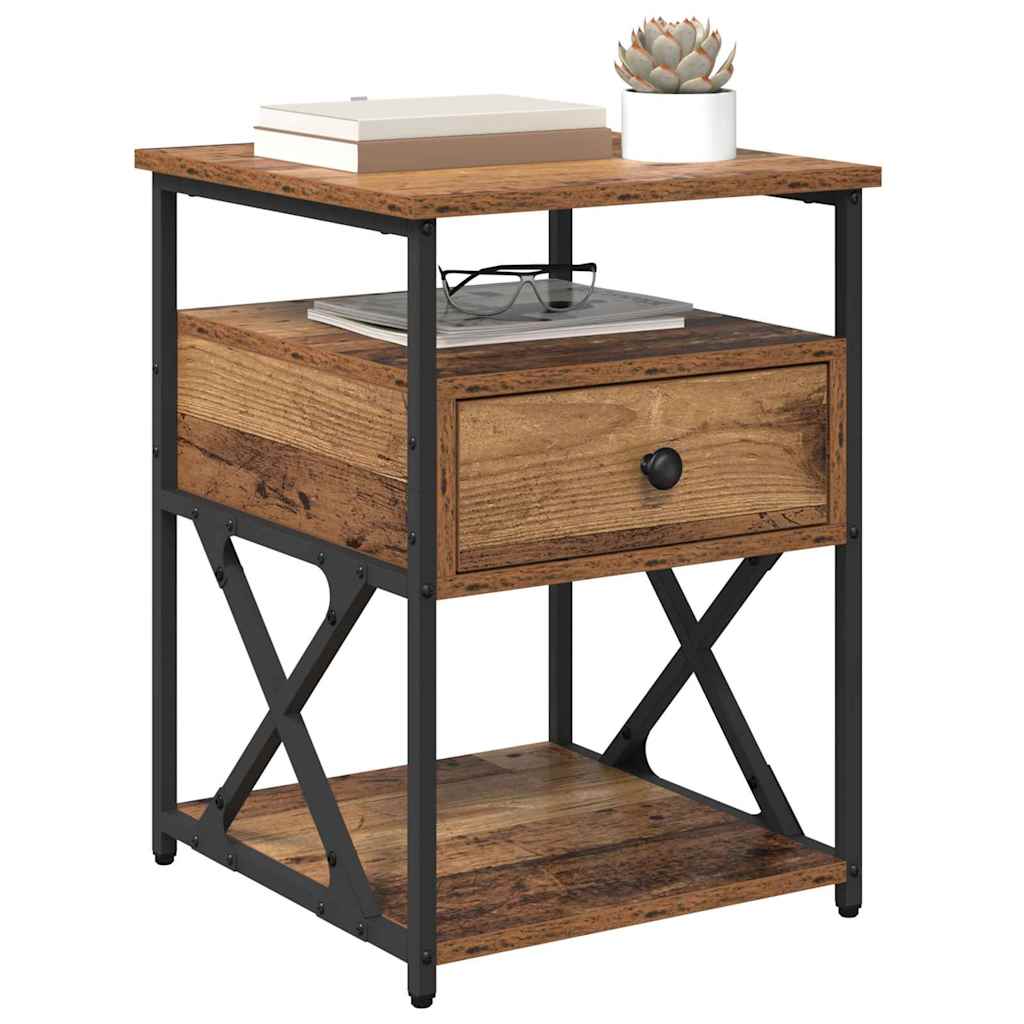 Nattbordskap Gammelt tre 40 x 42 x 55 cm Konstruert tre