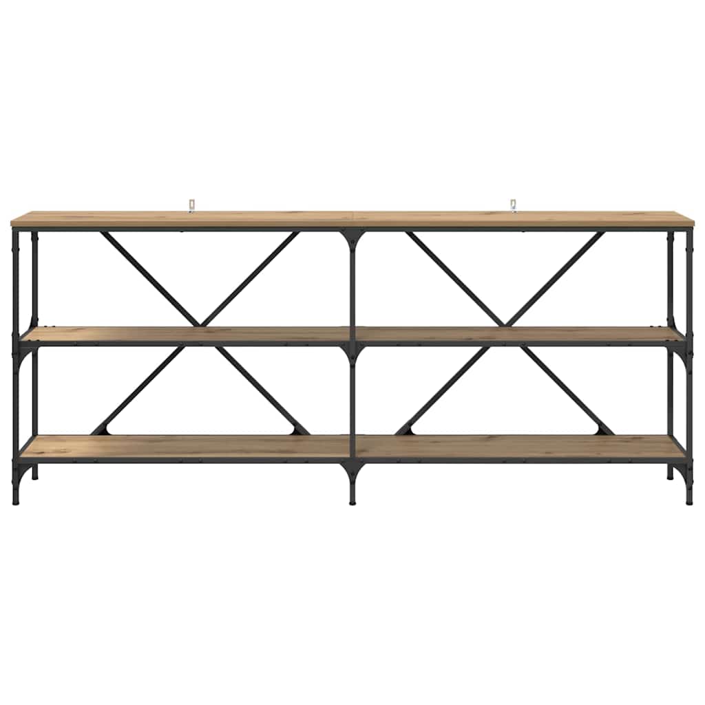 Konsollbord med hylle med lagring Artisan Eik 180 x 30 x 75 cm