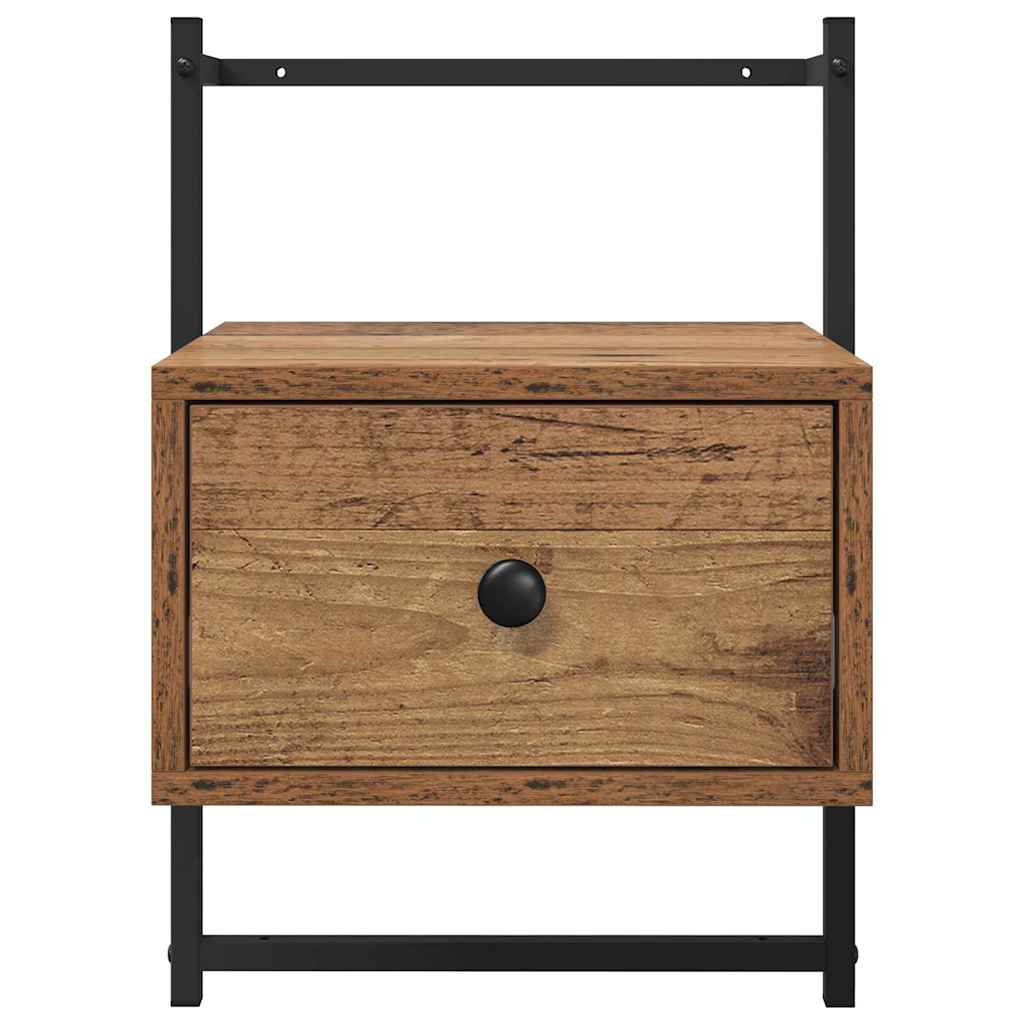 Nattbordskap 2 pcs Gamle tre 35 x 30 x 51 cm Konstruert tre