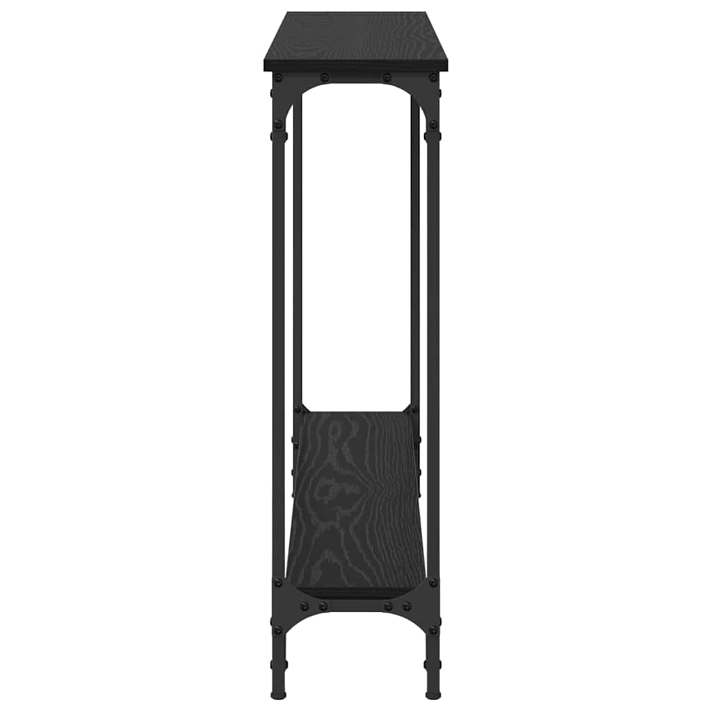 Konsollbord Svart Eik 102 x 23 x 15.5 cm Konstruert tre