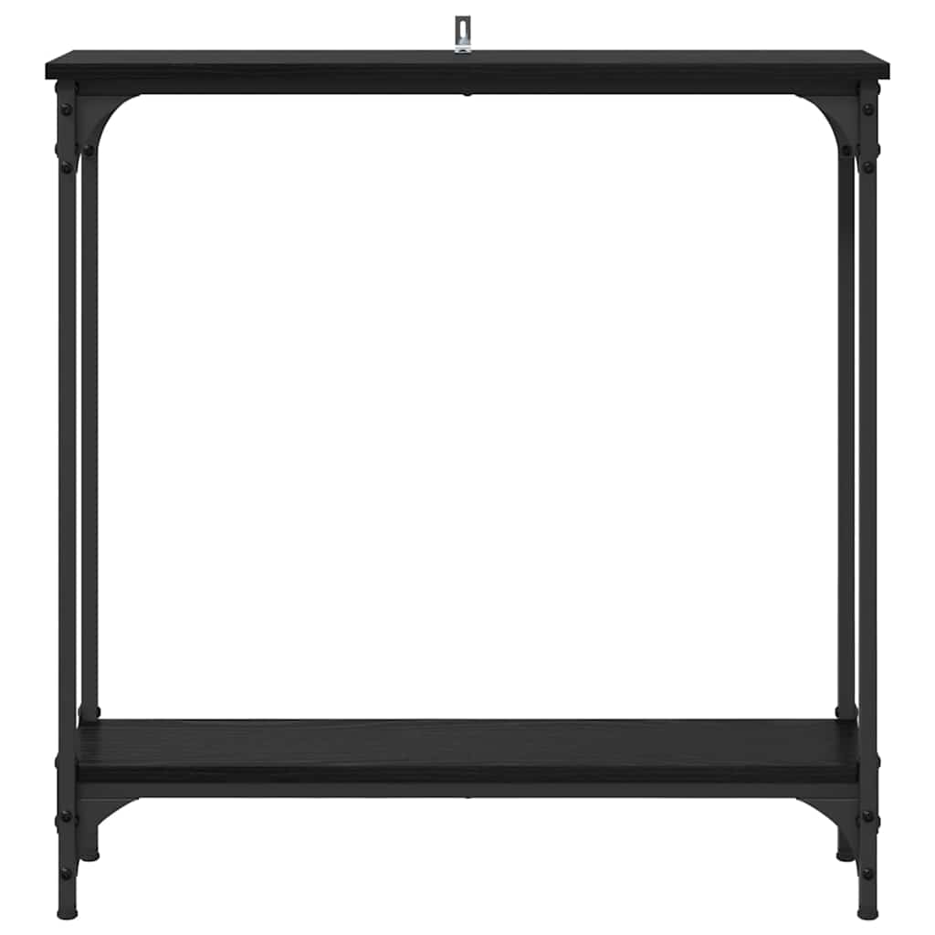 Konsollbord Svart Eik 75 x 22,5 x 75 cm Konstruert tre