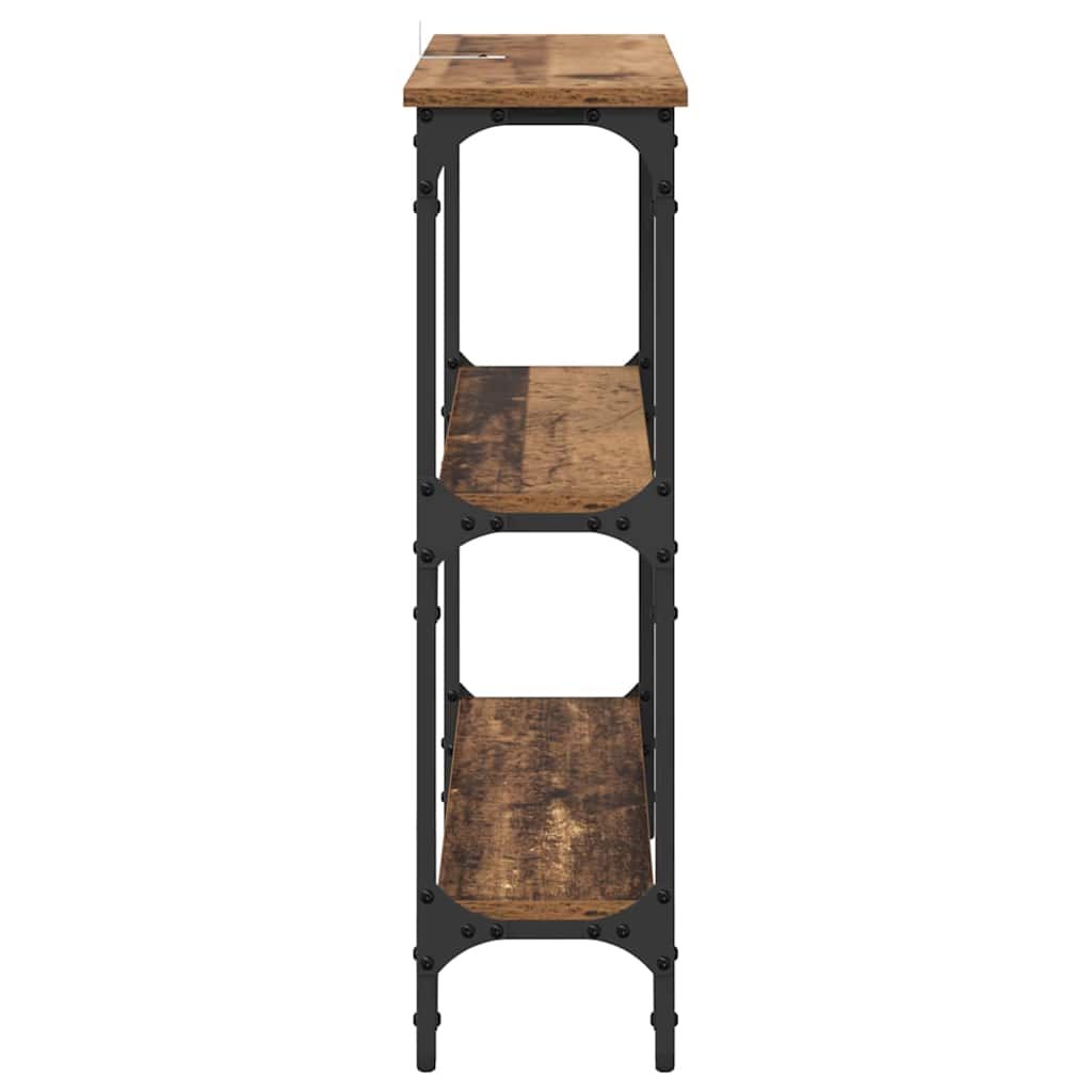 Konsollbord Gammelt tre 75 x 22.5 x 75 cm Ingeniørtre og Metall