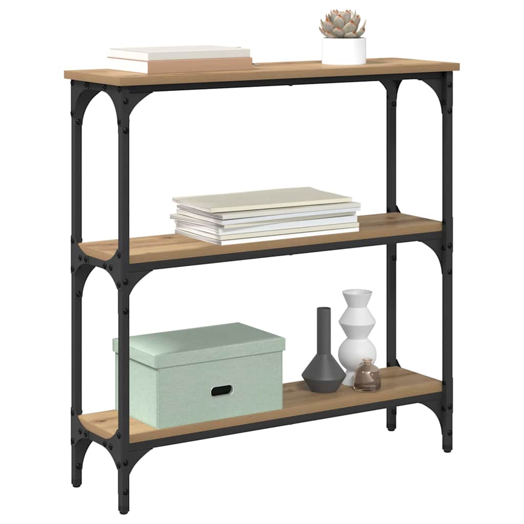 Konsollbord artisan eik 75 x 22.5 x 75 cm Ingeniørtre og Metall