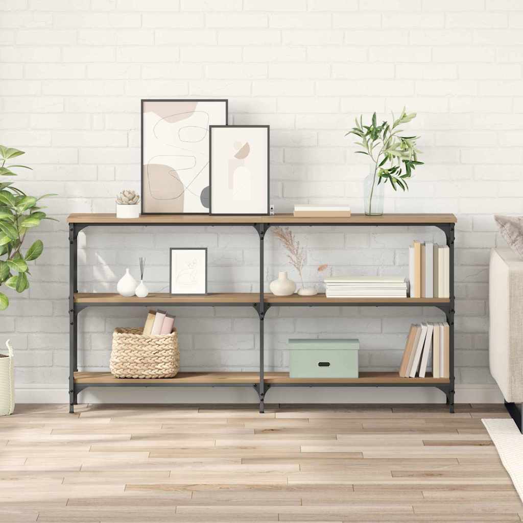 Konsollbord Artisan Eik 150 x 29 x 75 cm Ingeniørtre og metall