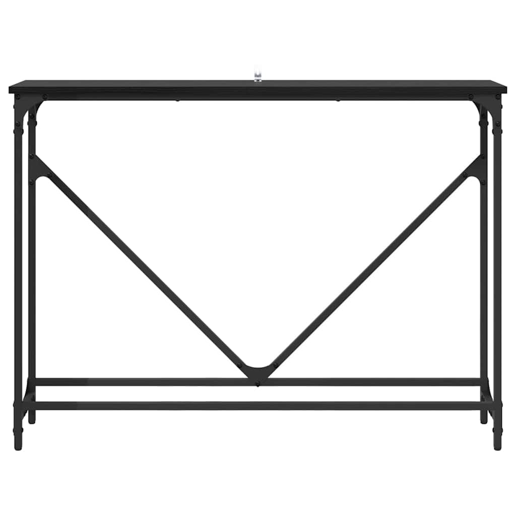 Konsollbord Svart eik 102 x 22.5 x 75 cm Konstruert tre