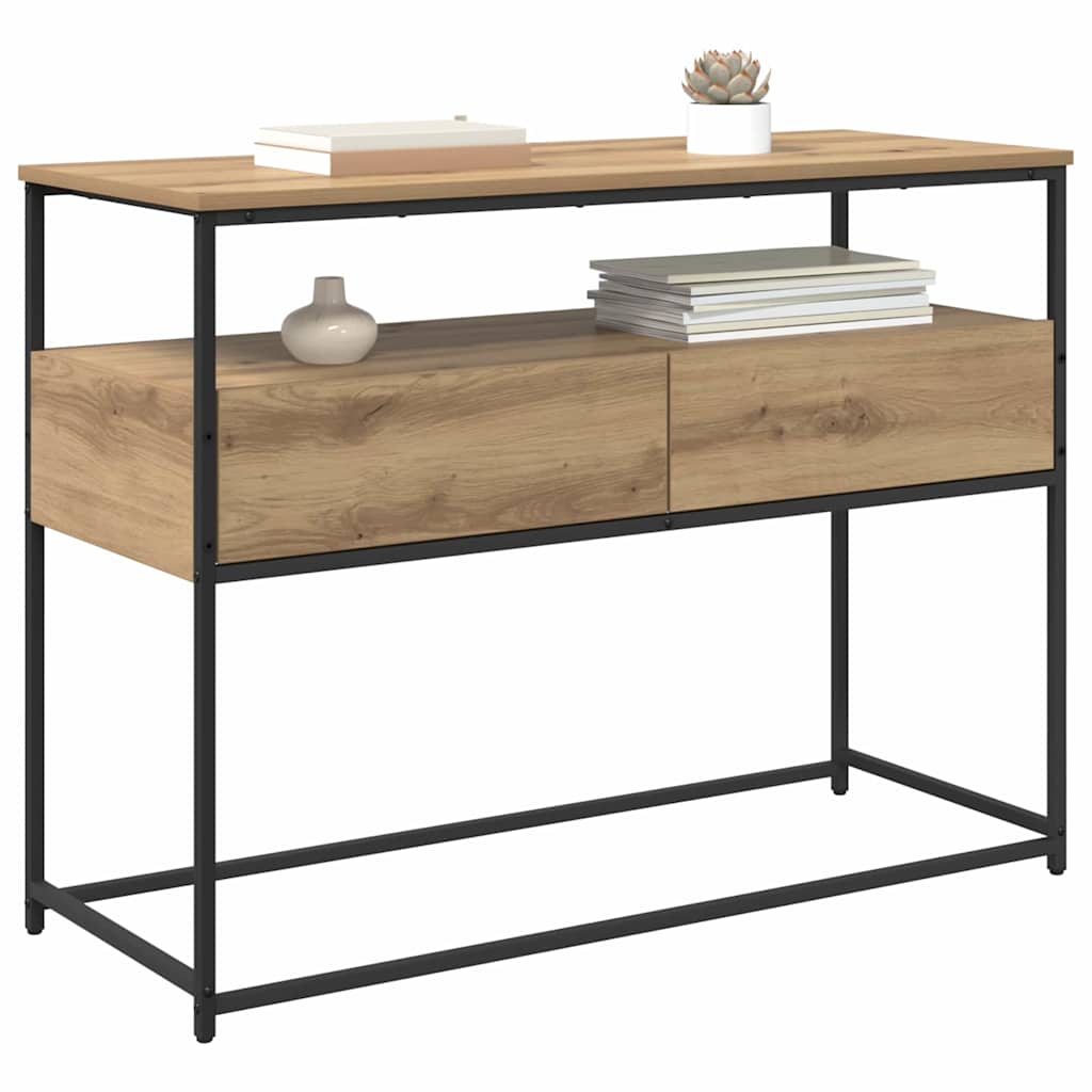 Konsollbord Artisan Eik 100 x 40 x 75 cm Ingeniørtre og metall