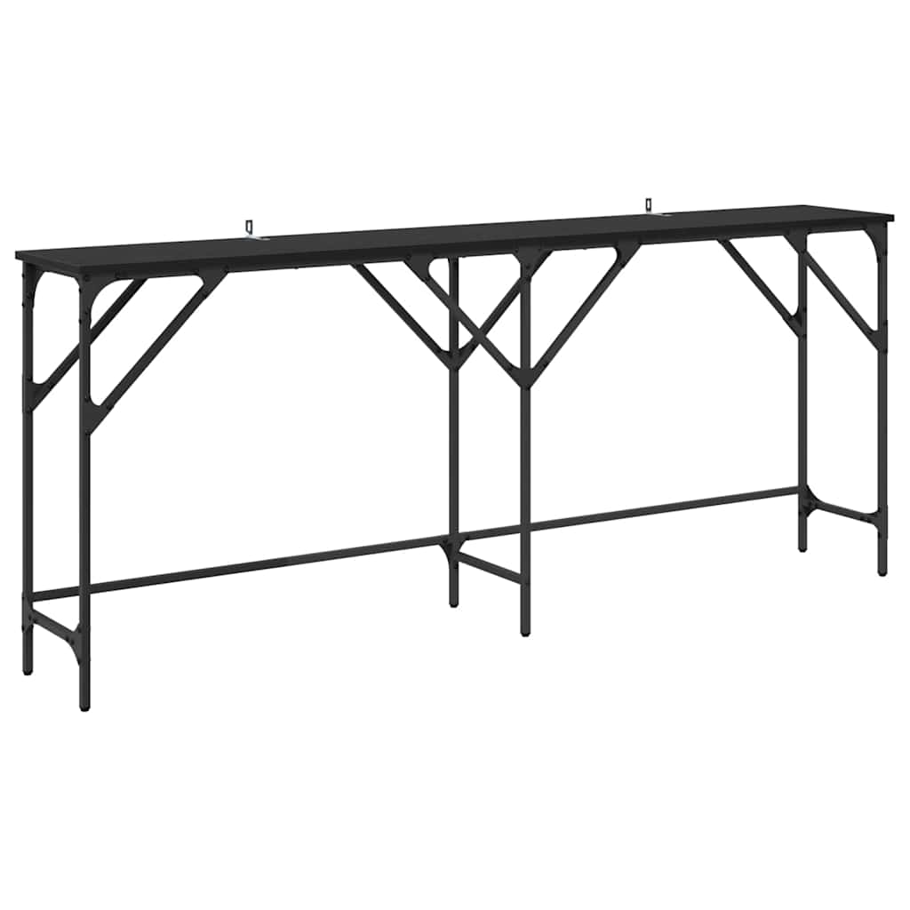Konsollbord Svart eik 180 x 29 x 75 cm Konstruert tre