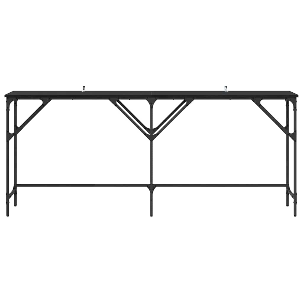 Konsollbord Svart eik 180 x 29 x 75 cm Konstruert tre