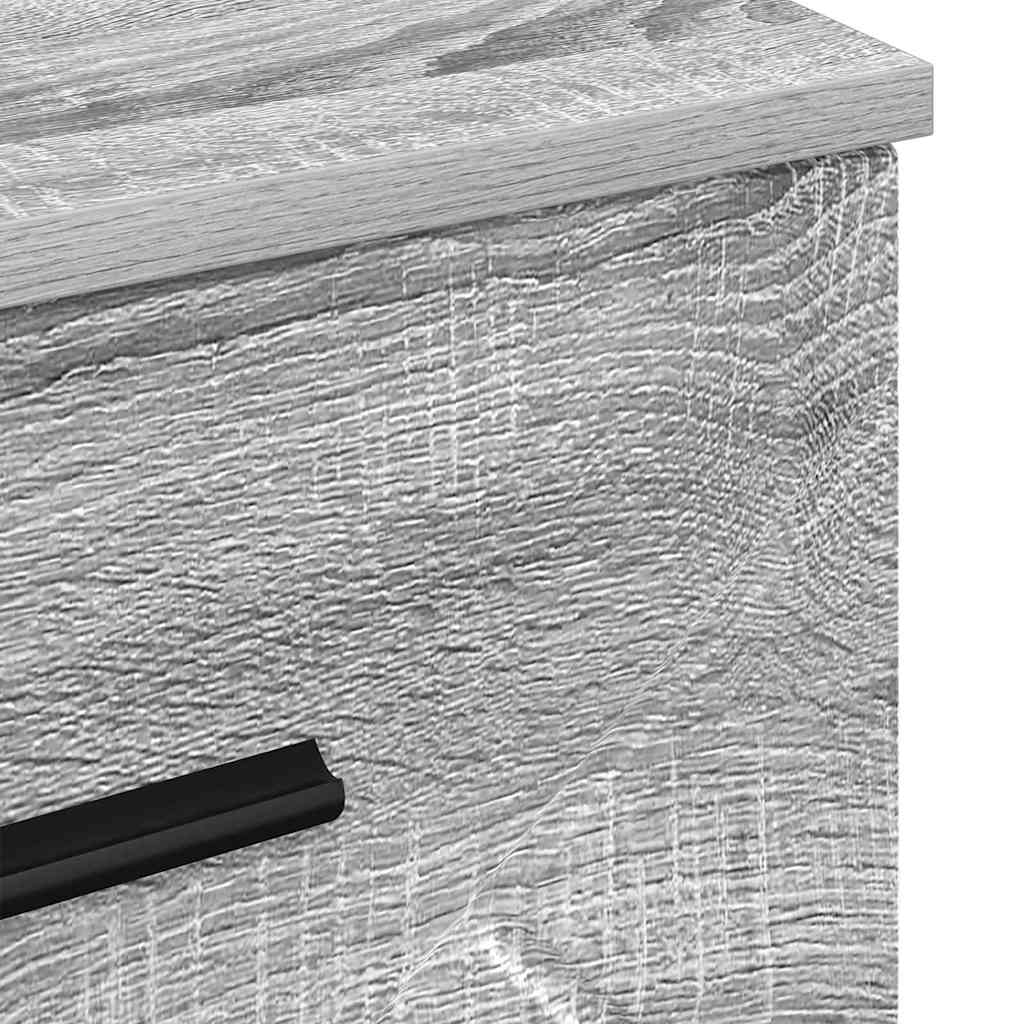 Nattbordskap Grå sonoma 38 x 38 x 66 cm Konstruert tre