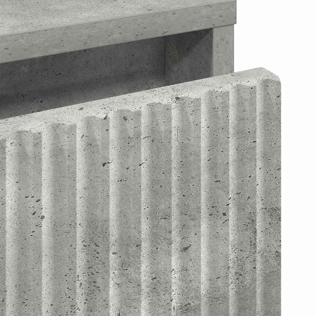 Nattbord med skuff Betonggrå 63,5 x 36 x 61 cm Konstruert tre