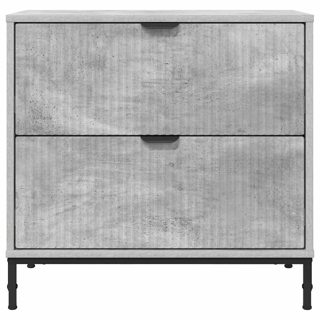 Nattbord med skuff Betonggrå 63,5 x 36 x 61 cm Konstruert tre