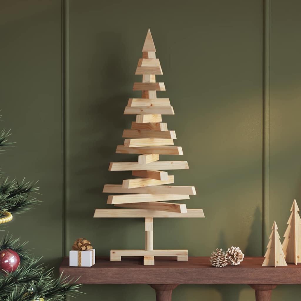Juletre med stativ Naturlig 90 cm Heltre furu