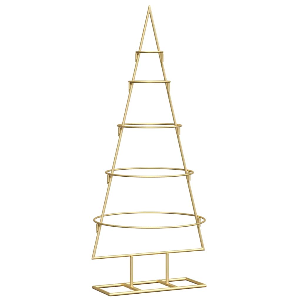 Metall juletre med stativ Gull 90 cm Pulverlakkert stål