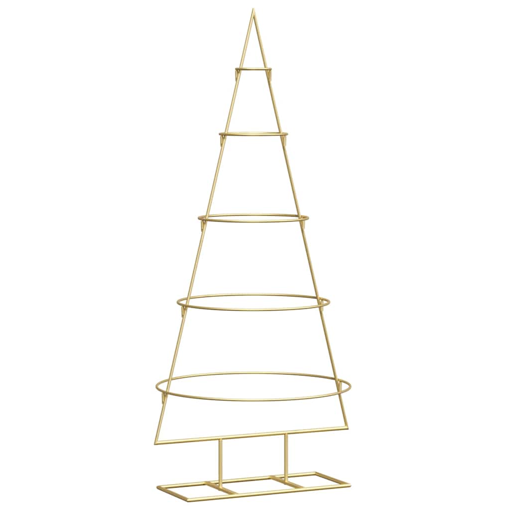 Metall juletre med stativ Gull 125 cm Pulverlakkert stål