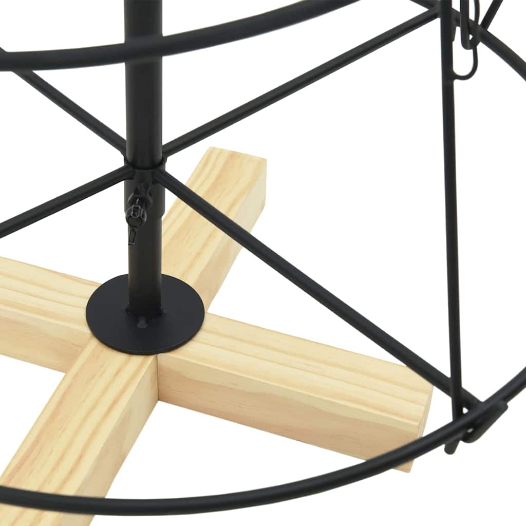 Julekjegle Tre med stativ Svart 90 cm Stål