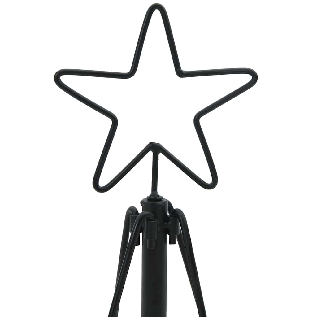 Julekjegle Tre med stativ Svart 125 cm Stål