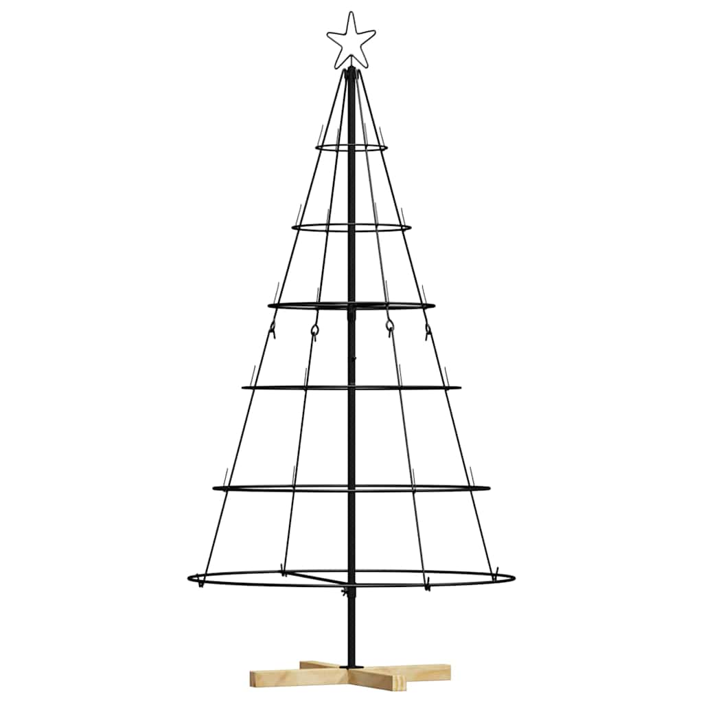 Julekjegle Tre med stativ Svart 150 cm Stål