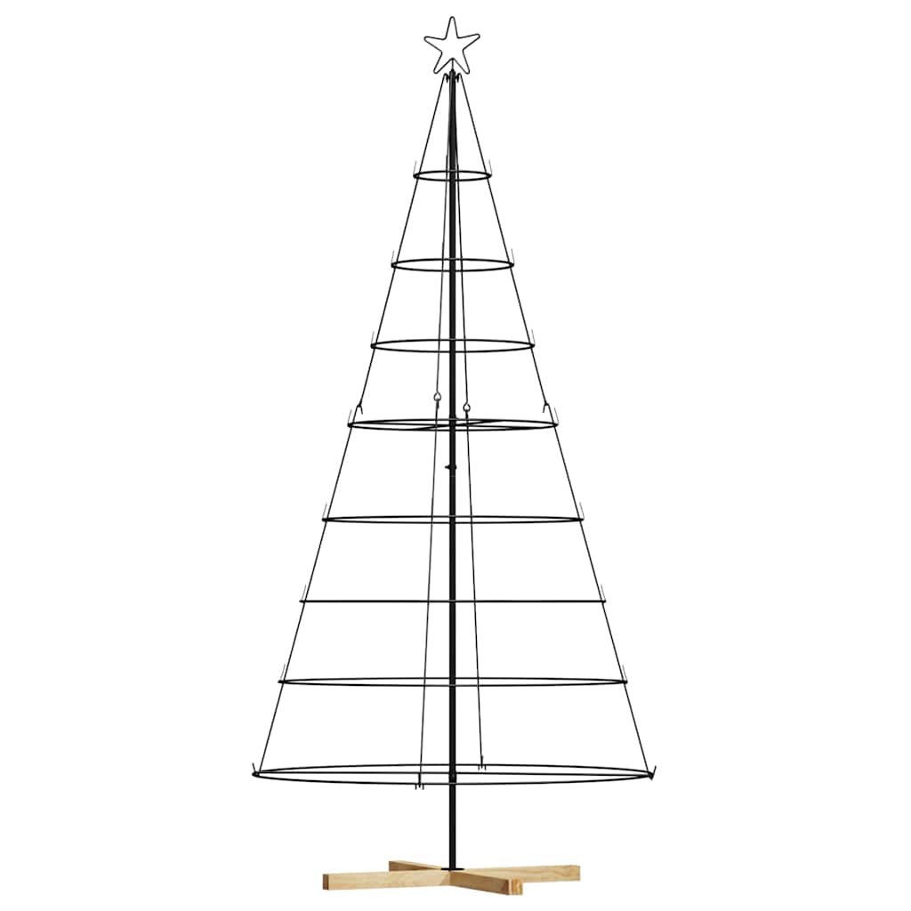 Julekjegle Tre med stativ Svart 210 cm Stål