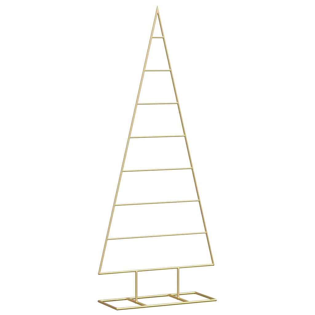 Metall juletre med stativ Gull 125 cm Pulverlakkert stål
