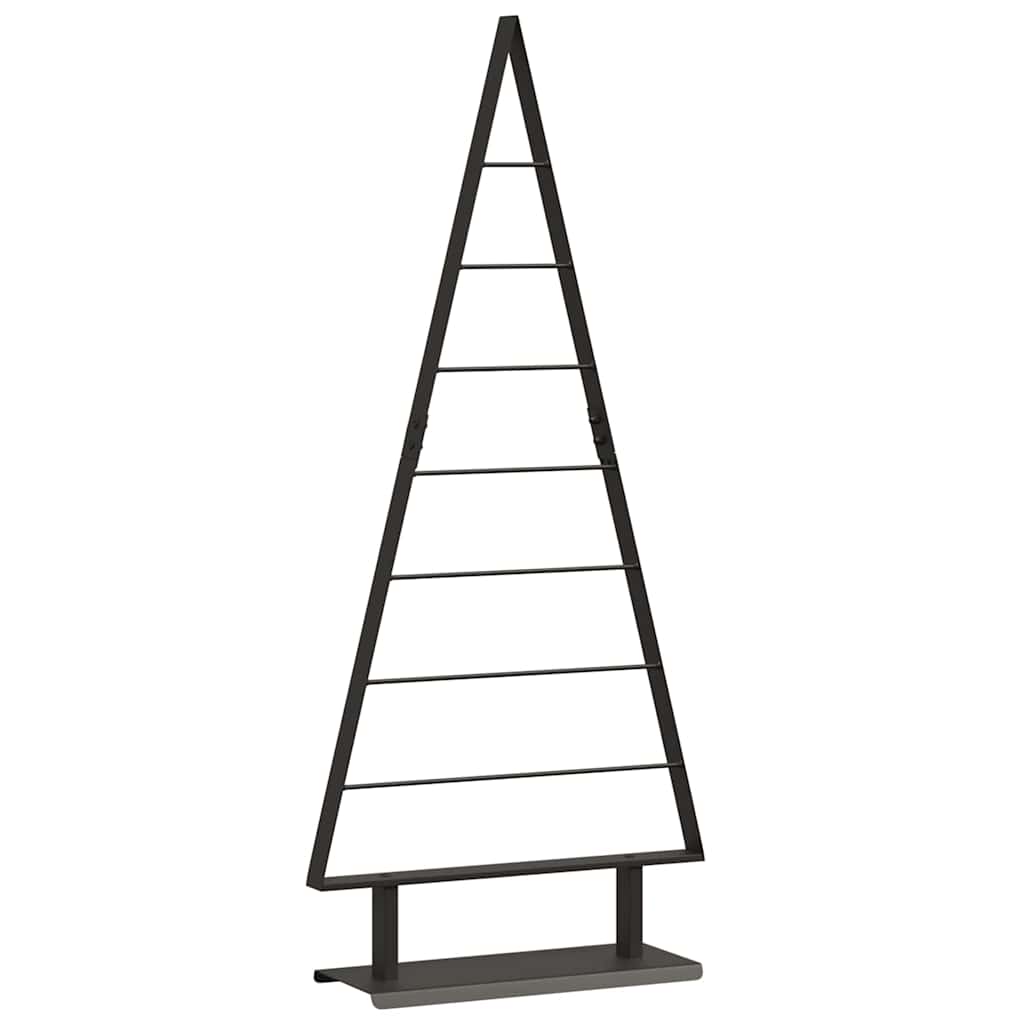 Metall juletre med stativ Svart 125 cm Stål