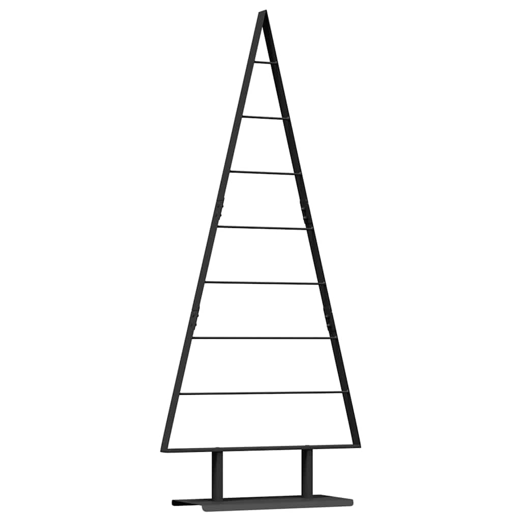 Metall juletre med stativ Svart 150 cm Stål