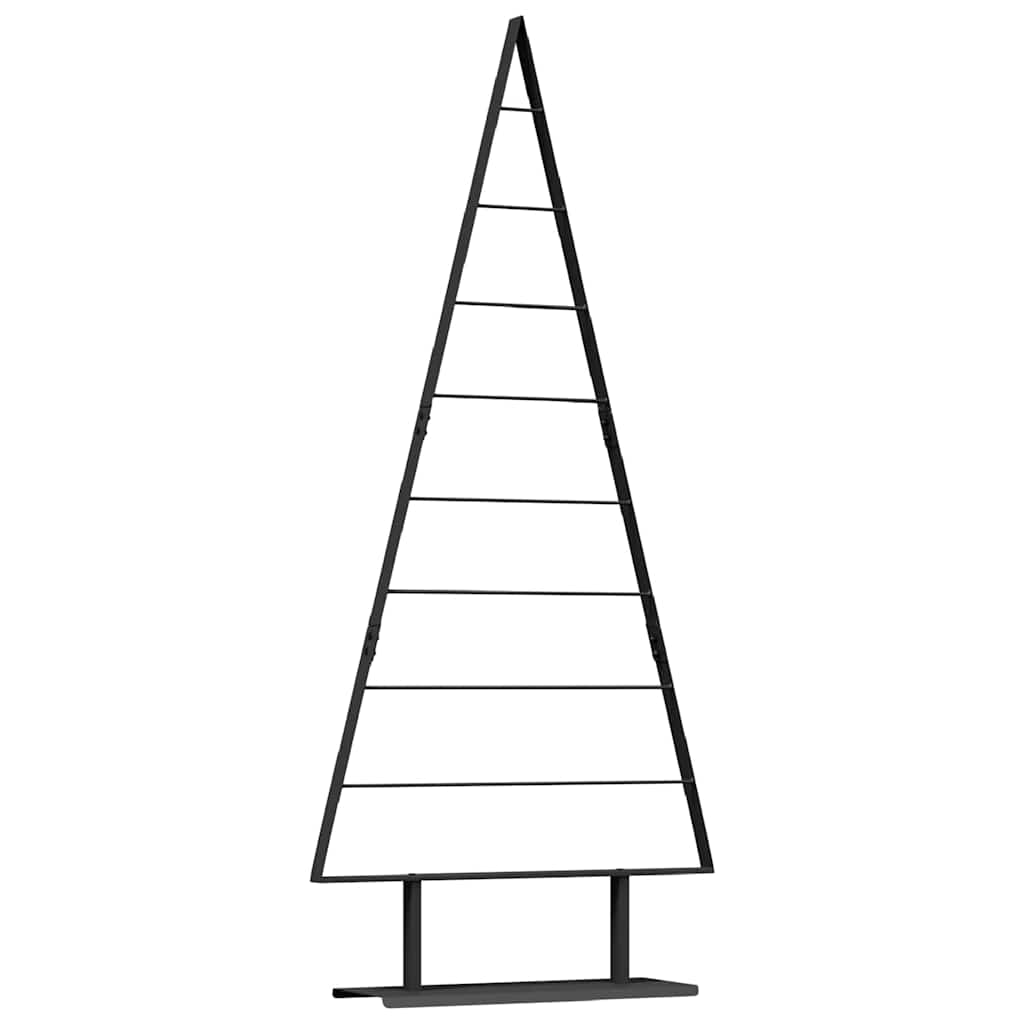 Metall juletre med stativ Svart 180 cm Stål