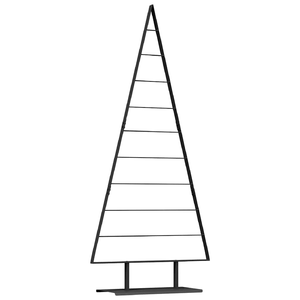 Metall juletre med stativ Svart 210 cm Stål