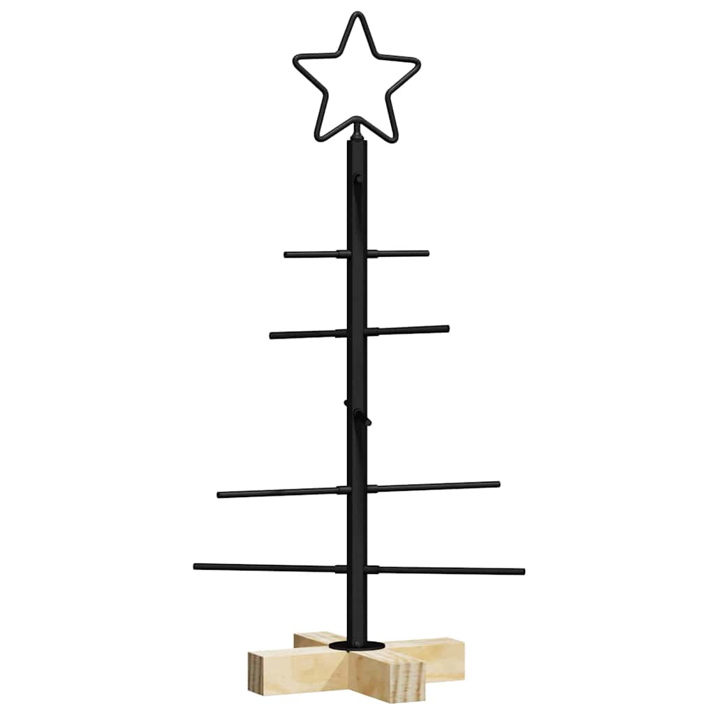 Metall juletre med stativ Svart 60 cm Pulverlakkert stål